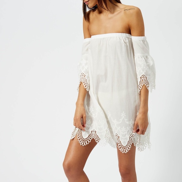 MINKPINK Charlotte Broderie Off The Shoulder Dress - Picture 2 of 9